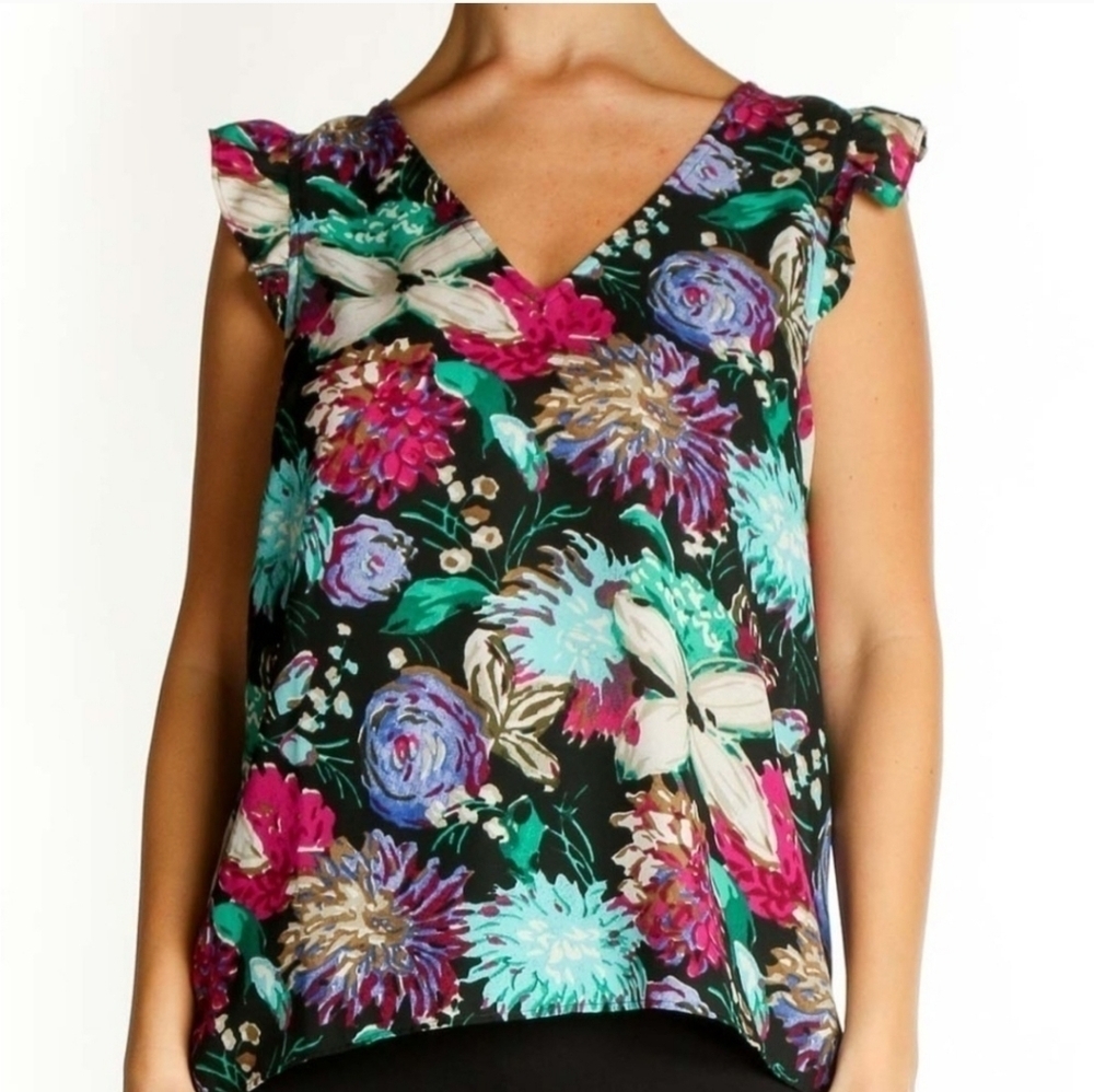 J CREW Floral Ruffle Sleeve Top (16) - Picture 7 of 7